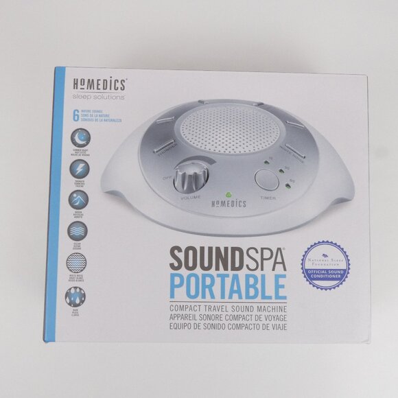 Homedics Sound Spa Portable Compact Travel Sound Machine Sleep Solution Auto-Off - Picture 1 of 16